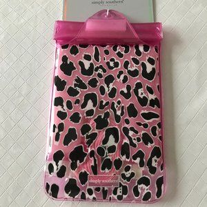 Simply Southern Snow Leopard Print Water Resistant Pouch NEW with tag